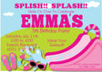 water slide birthday party invitations inflatable slide design