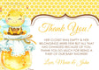 watercolor honey bee thank you notes honeycomb baby shower theme