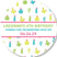 white background cactus themed birthday sticker