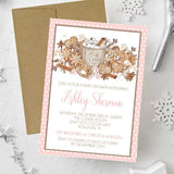 winter floral invitation cards elegant seasonal style