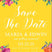 yellow fiesta save the date cards colorful floral mexican wedding design