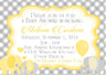 yellow gray elephant invitation cards